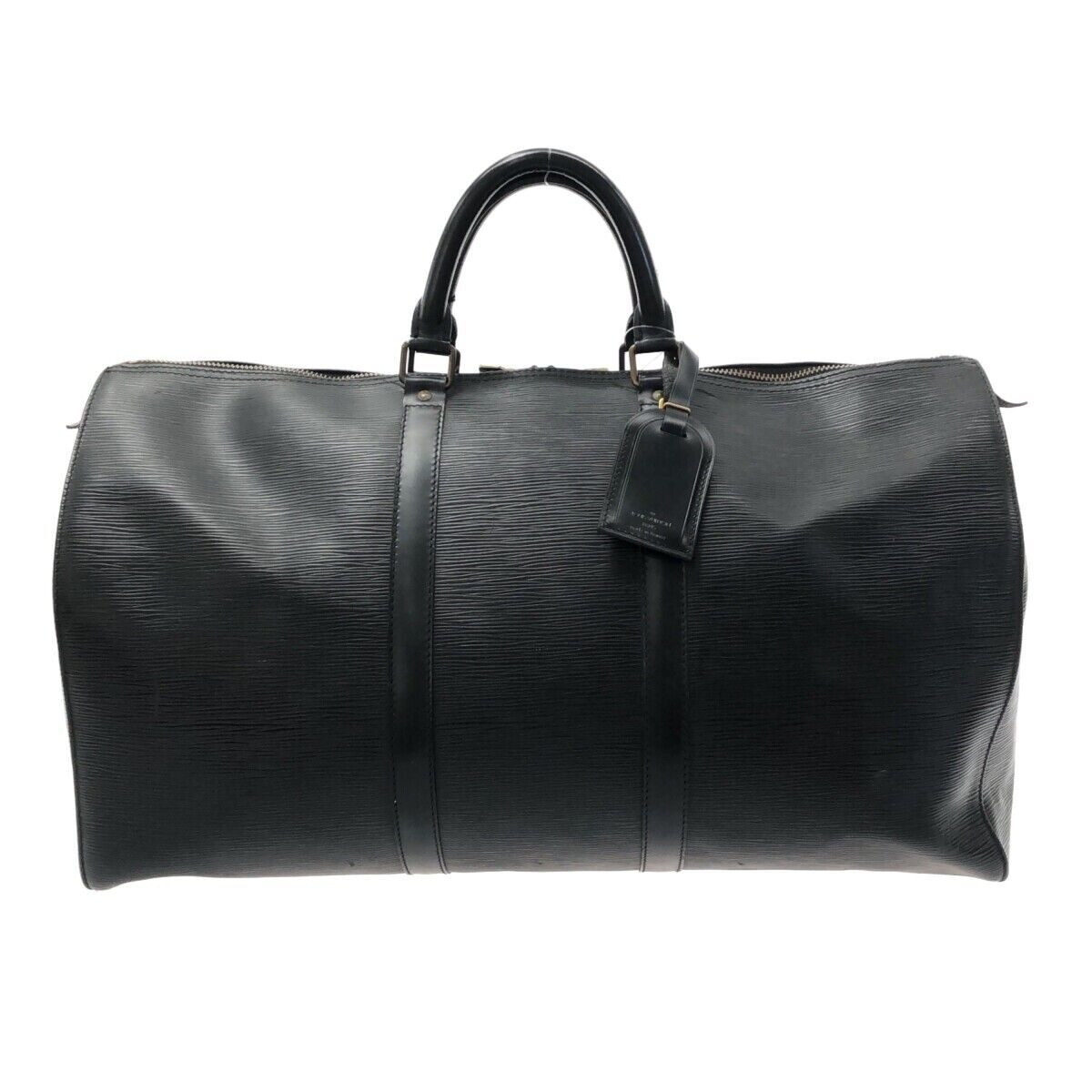 Louis Vuitton BLACK EPI LEATHER KEEPALL 55