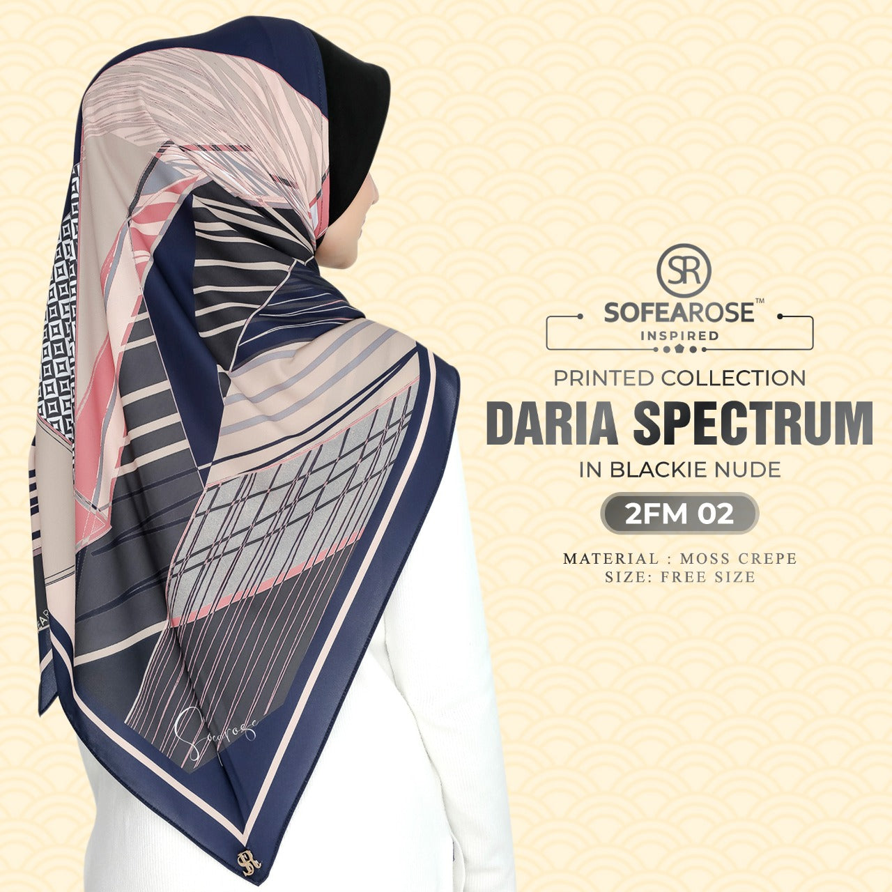 Sofearose Printed Daria Spectrum Bawal Express Instant Collection
