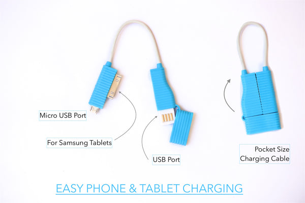 सैमसंग फोन और टैबलेट के लिए पॉकेट साइज चार्जिंग केबल