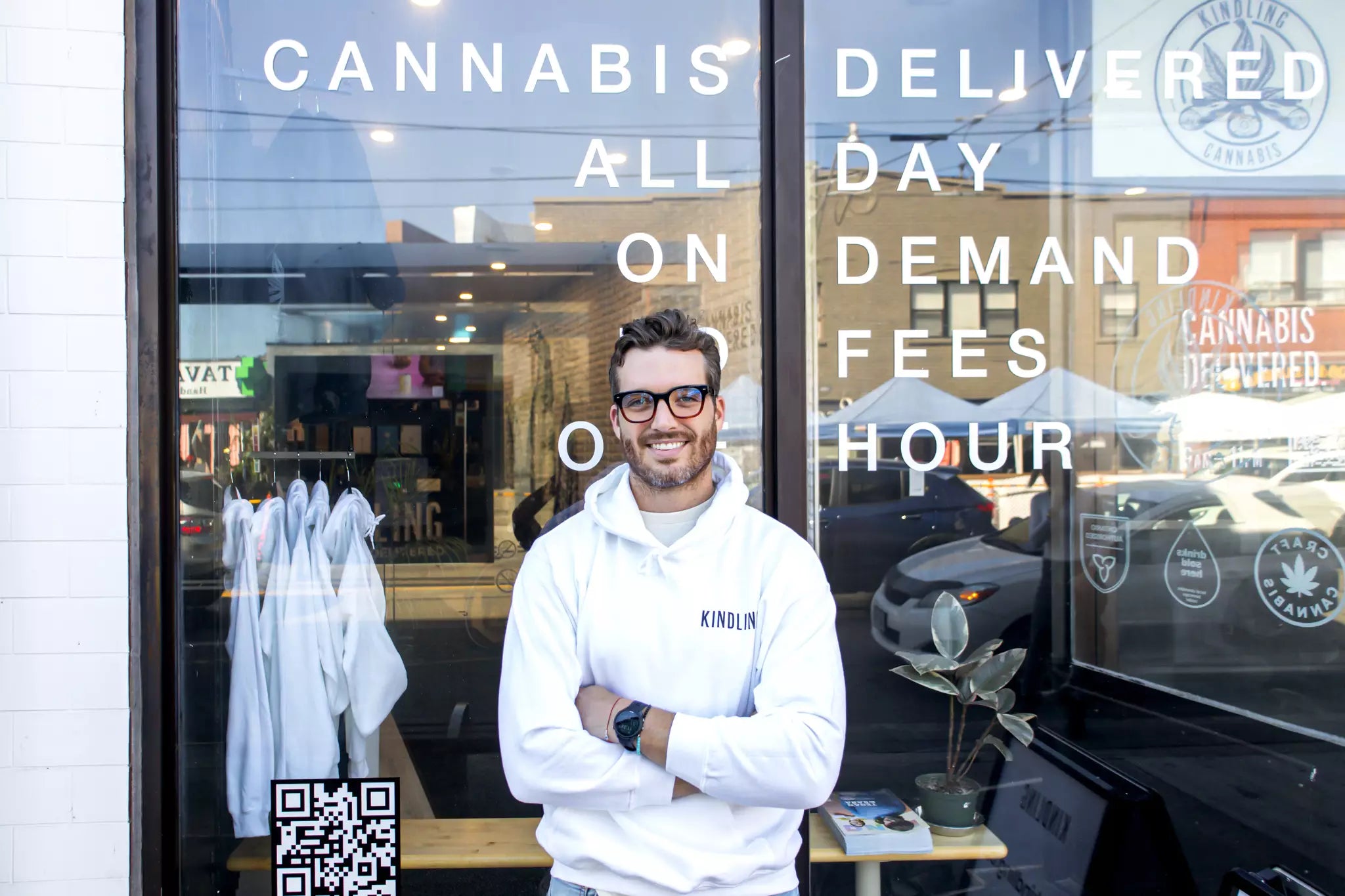 Image from blogto of Kindling Cannabis 1-hour weed delivery service