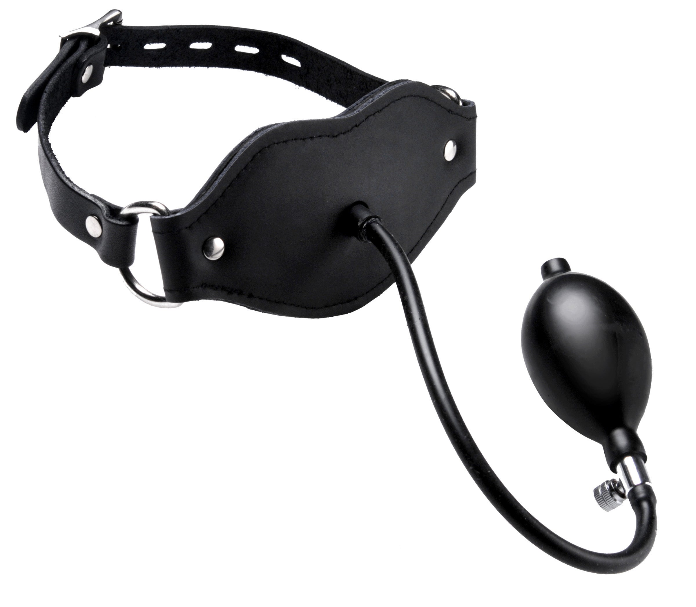Silencer Inflatable Locking Penis Gag - Black