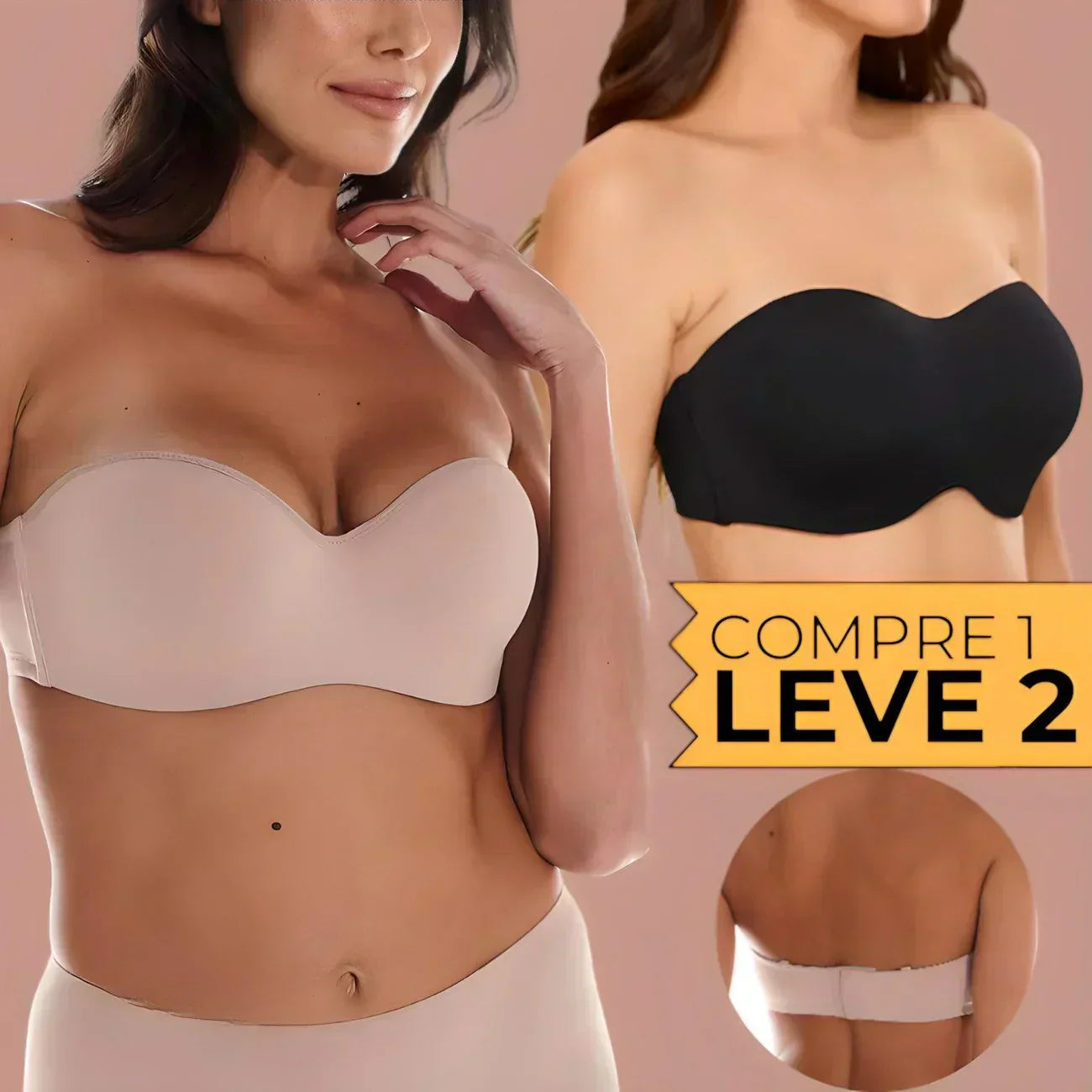 BELA COMFORT - Sutiã Tomara que Caia - Sustentação Perfeita Sem Alças - [Compre 1 Leve 2] + Brinde Exclusivo 1