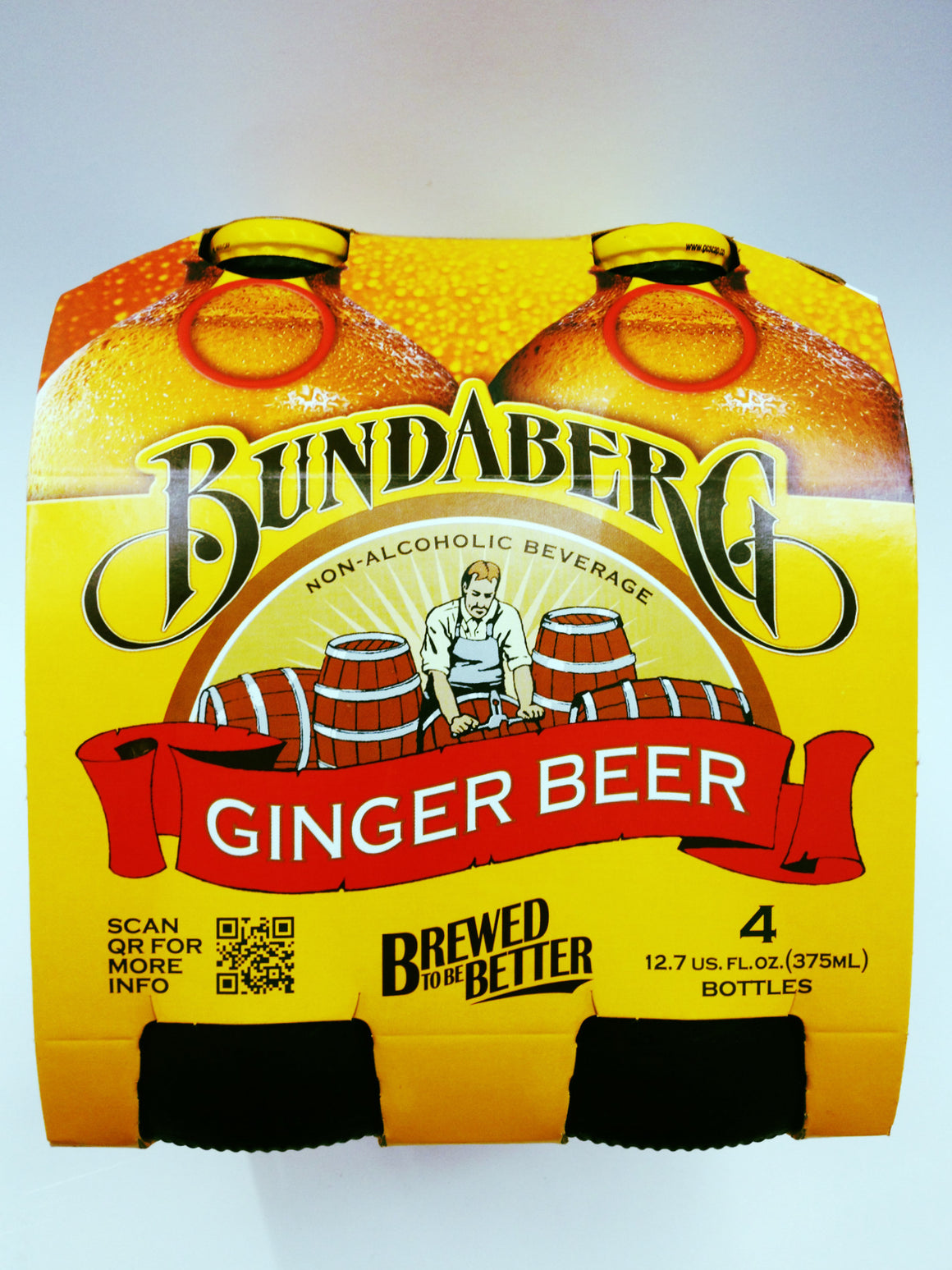 Bundaberg Ginger Beer Non-Alcoholic Zero 0% 12x 375ml Bottles Non