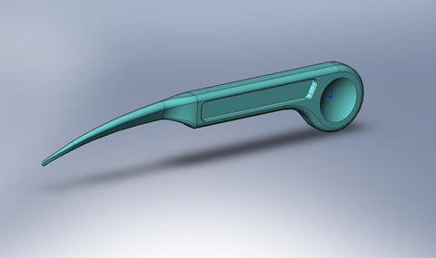 3D rendering of the Pet Pick by UFloss, a dental floss pick for pets