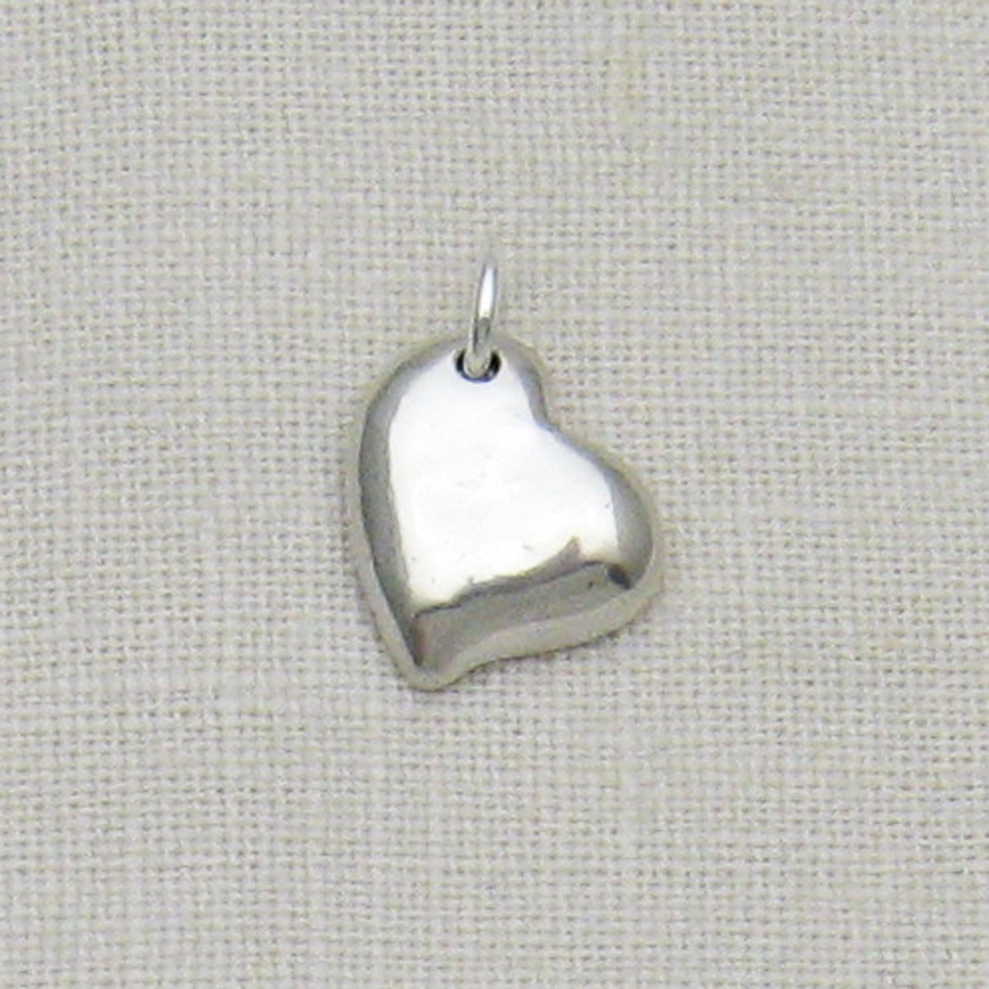 Asymmetrical Heart Cremation Ashes Pendant | Sterling Silver