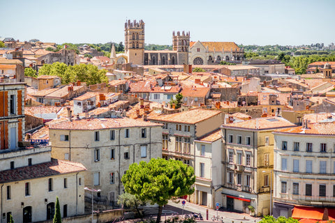 Panorama view of Montpellier in France