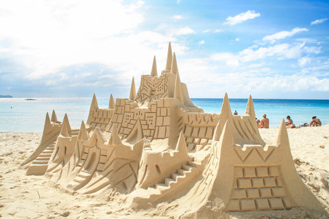 Huge sand castle