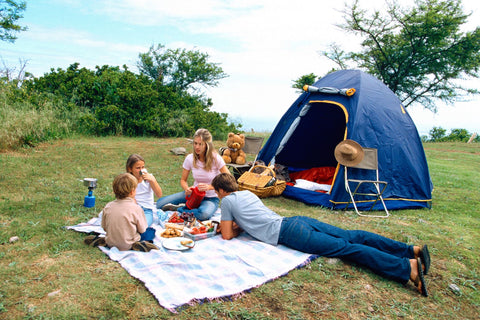 Family camping in Australia