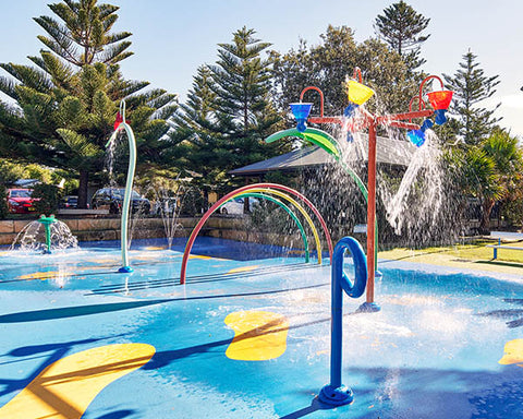 Water playground at NRMA Sydney Lakeside Holiday Park