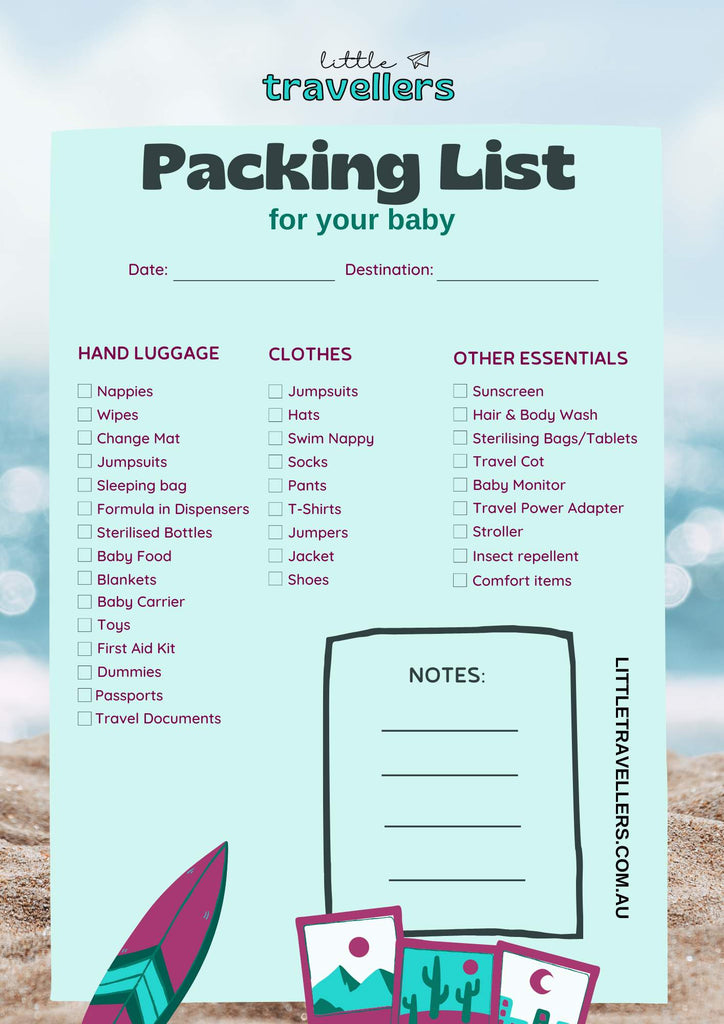packing list for overseas travel with baby