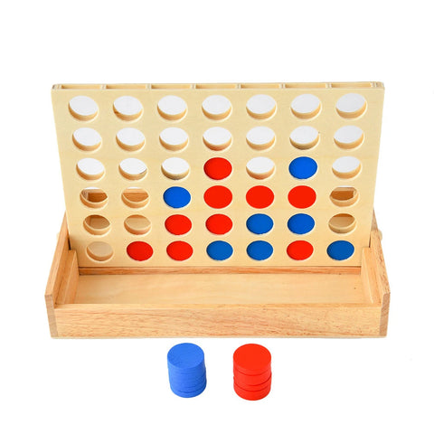 Wooden Connect 4 game