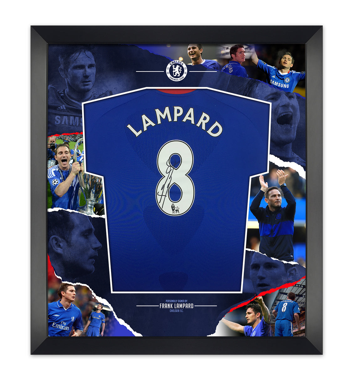 Frank Lampard Signed And Framed Chelsea Shirt Aftal Coa E Piece Of Fame