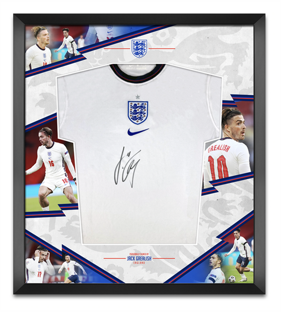 Jack GREALISH Signed Framed England Shirt Euro 2020 ...