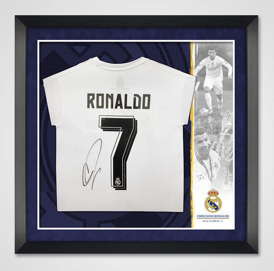 Cristiano Ronaldo Back Signed Portugal 2018 Home Shirt In Hero Frame:  Option 1