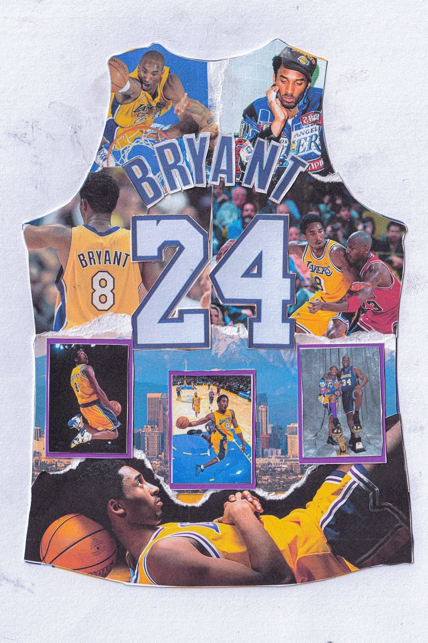 Kobe Bryant Wearing Philadelphia Eagles Jersey Premium Poster