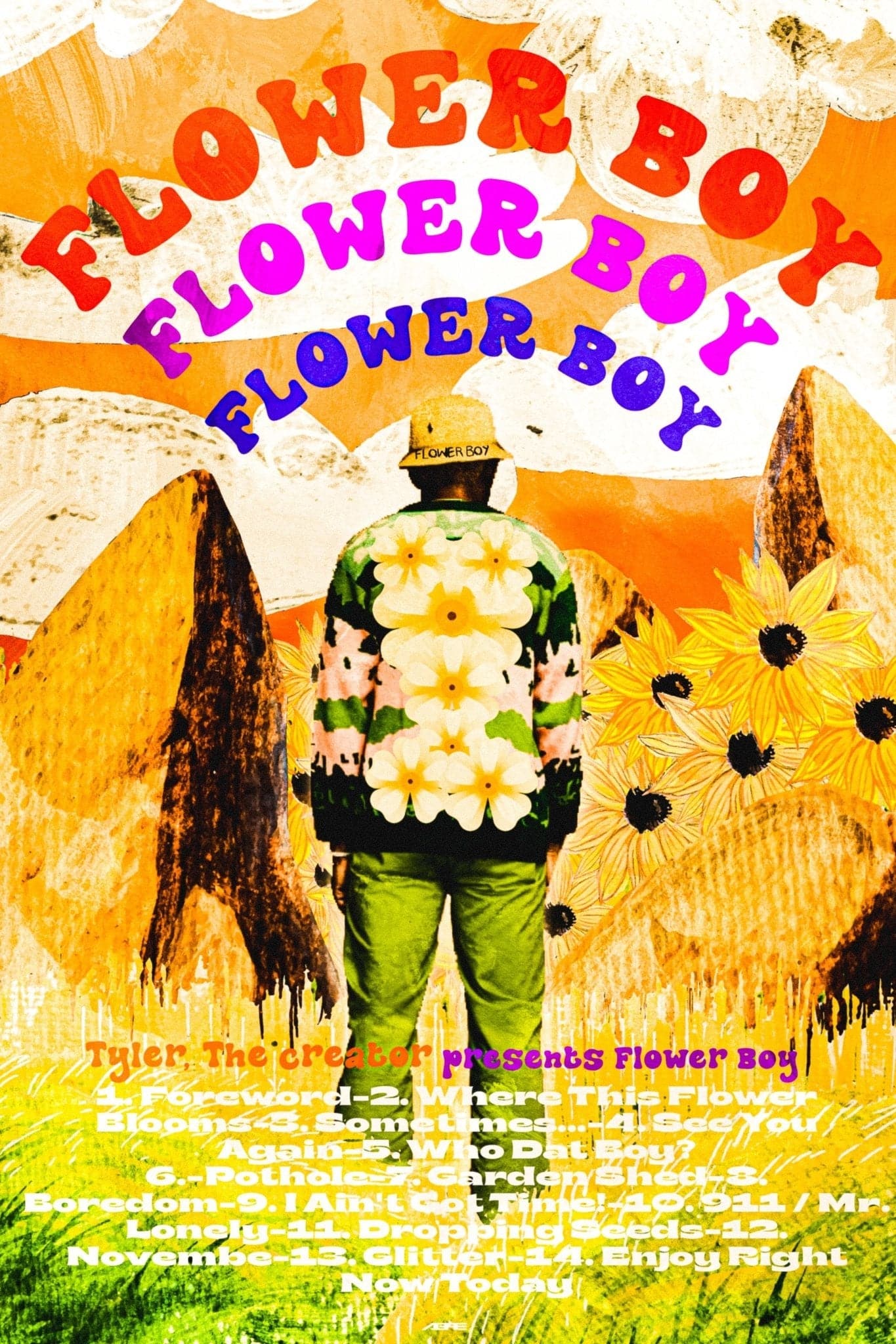Tyler The Creator ‘Aesthetic Flower Boy Collage’ Poster