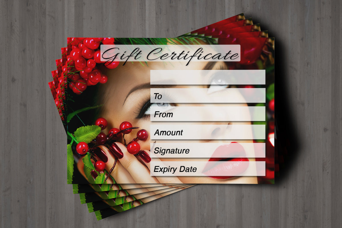 Christmas Gift Voucher Card for Hairdressers / Beauty Salons, Nail Tre ...