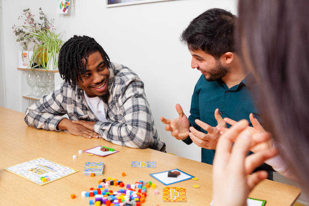 How to Play Block Party: A block-building, guessing game 