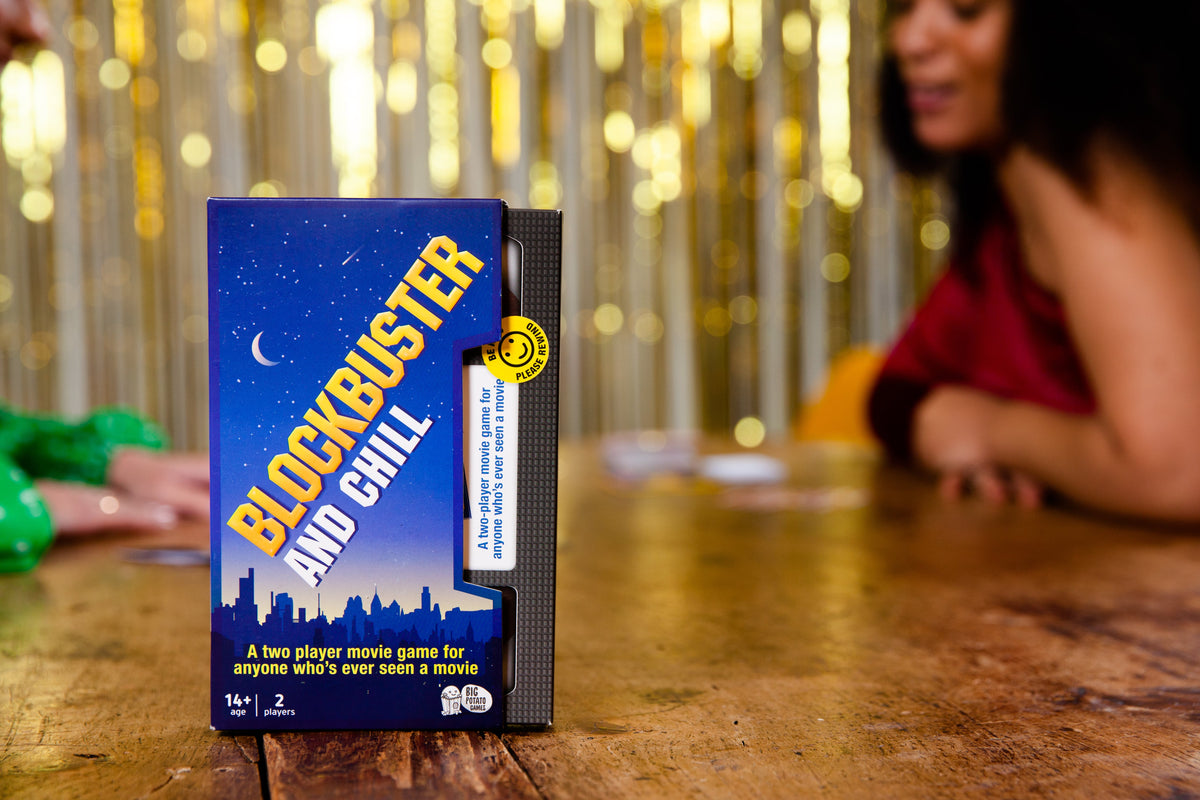 Blockbuster and Chill Box on a table