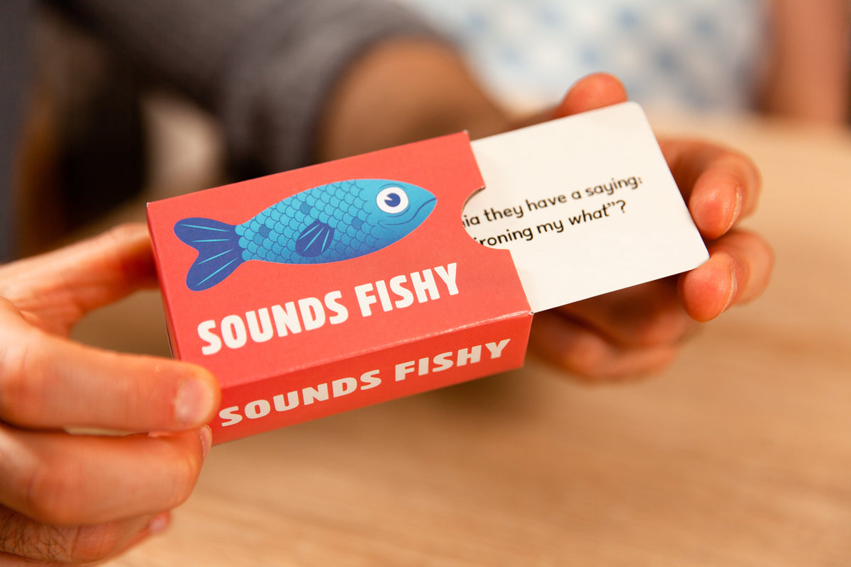 Sounds Fishy question holder and card