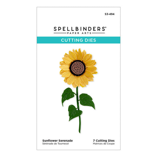 SPELLBINDERS  BetterPress Plate of the Month – Corner Sunflowers
