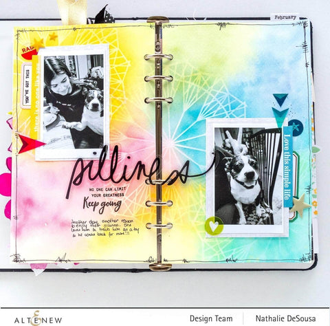 Journal page featuring Altenew products