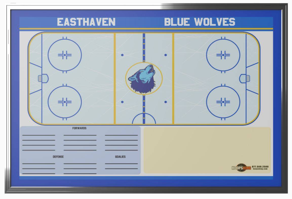 custom ice hockey dry erase board 