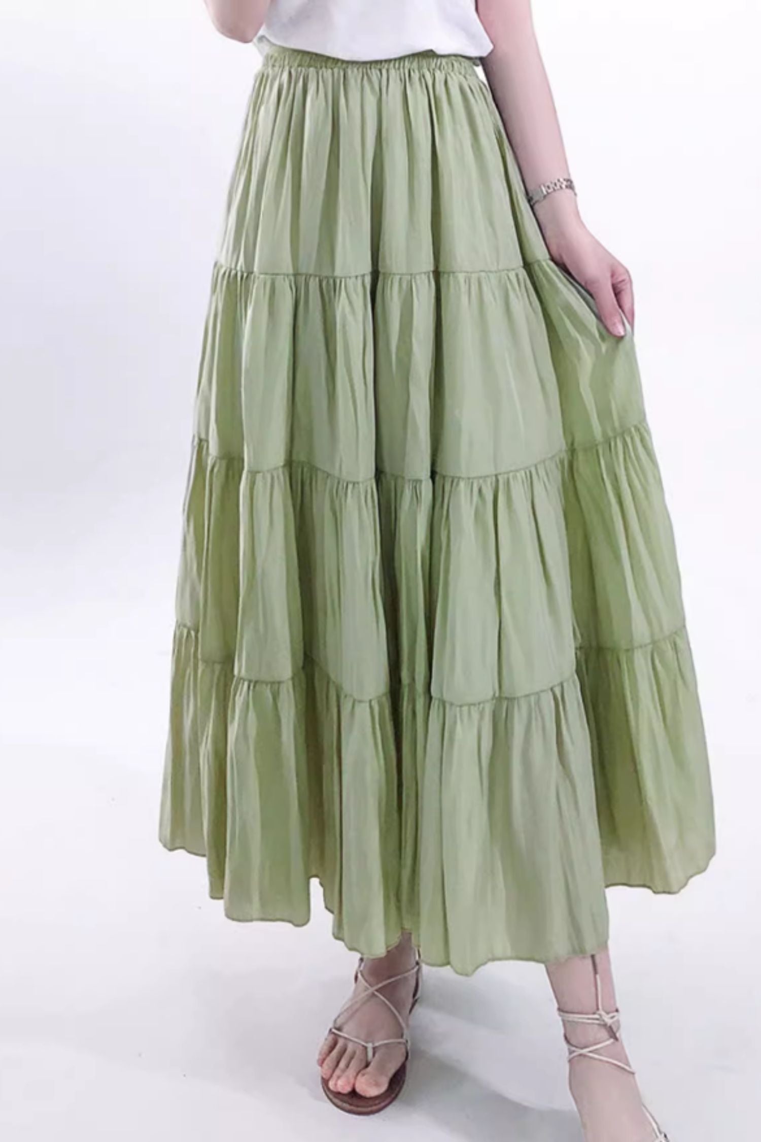 Clearance Fit and flare swing long skirt women 5770 Top Sale