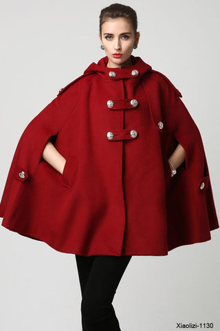 cape coat with hood