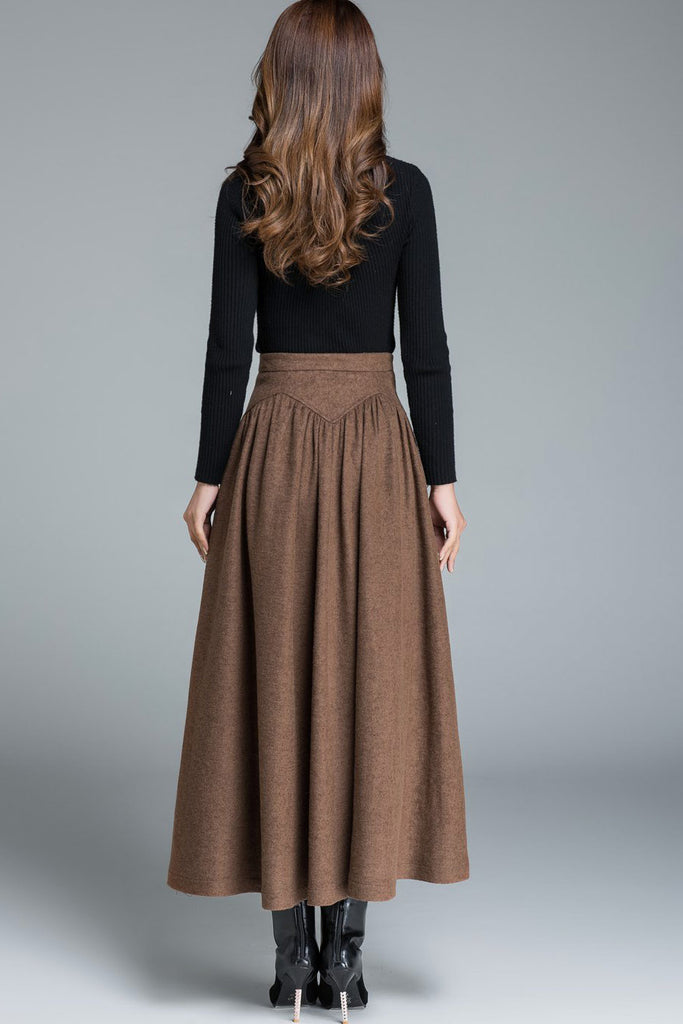 womnes skirts, maxi wool skirt for winter 1642# – XiaoLizi