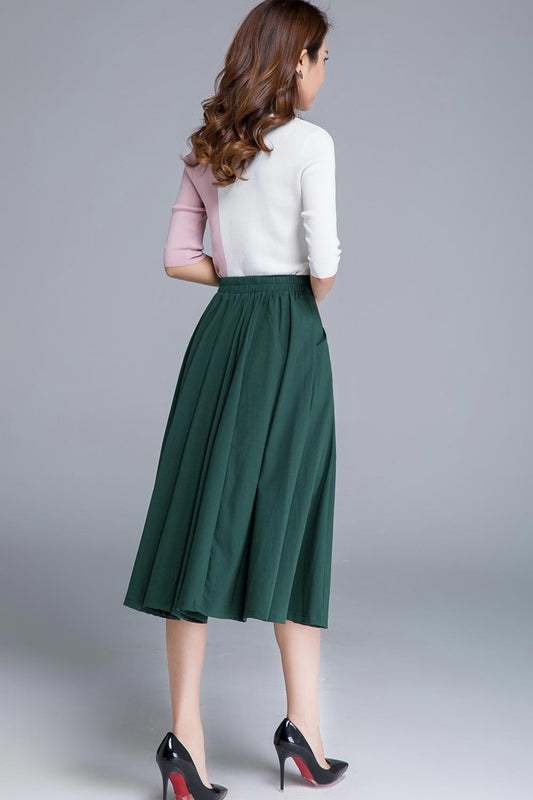 high waisted flare skirt 2194#