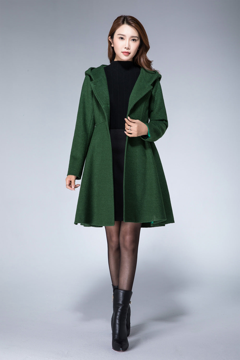 flare coat womens