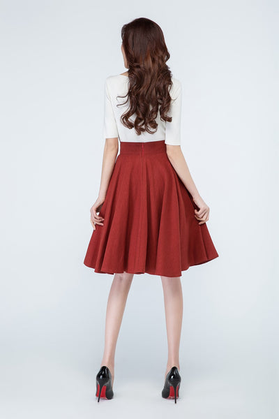 50s skirt - handmade linen skater skirt just for you -from Xiaolizi ...