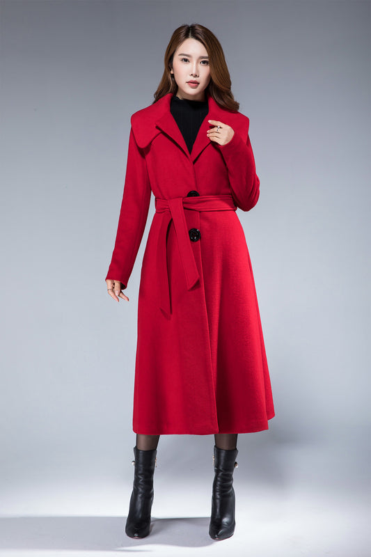 Peacoat Women, Coat Jacket, Wool Coat, Red Coat, Winter Jacket, Minimalist  Coat, Short Coat, Warm Coat, Womens Coats, Handmade Coat 1862 -  UK