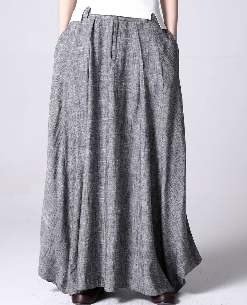 Bohemian maxi swing Skirt in grey 1187# – XiaoLizi