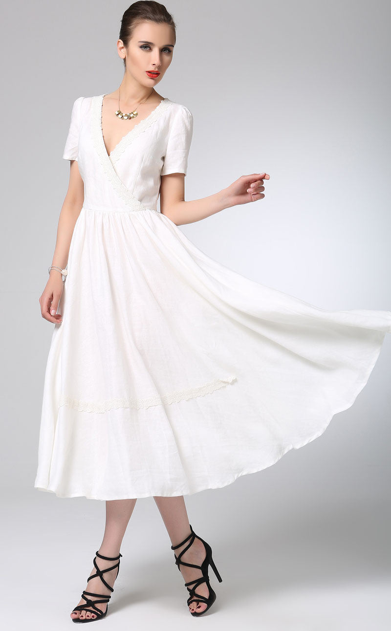 linen prom dress