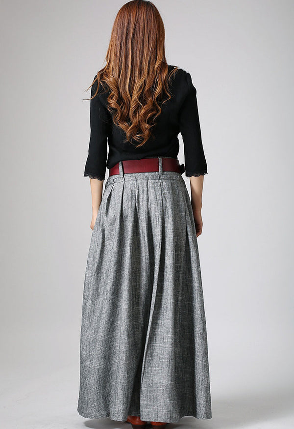 Xiaolizi swing maxi skirt in grey 0911# – XiaoLizi