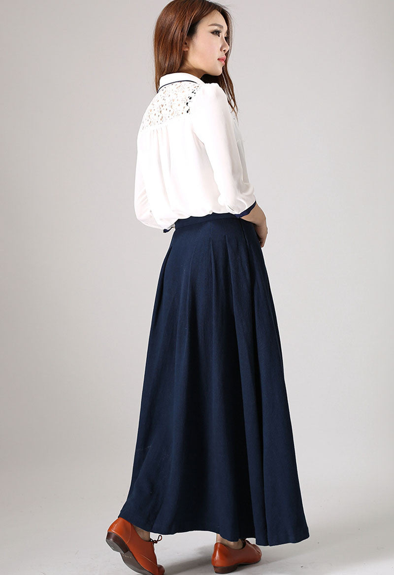 Women's long maxi pleate A line skirt 0855# – XiaoLizi