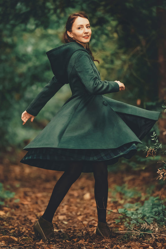 vintage inspired Wool Princess swing coat 2527# – XiaoLizi