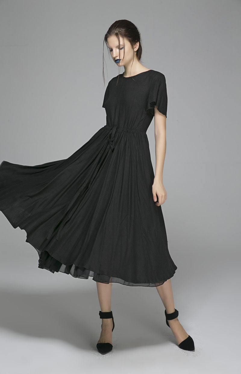 Lien dress classic women black dress prom dress party dress(1403 ...