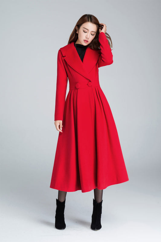 Wool Coat, Coats Women, Plus Size Coat, Winter Coat, Oversized Coat, Red  Coat, Maxi Coat, Boho Coat, Elegant Coat, Warm Coat, Danellyd18.7.5 