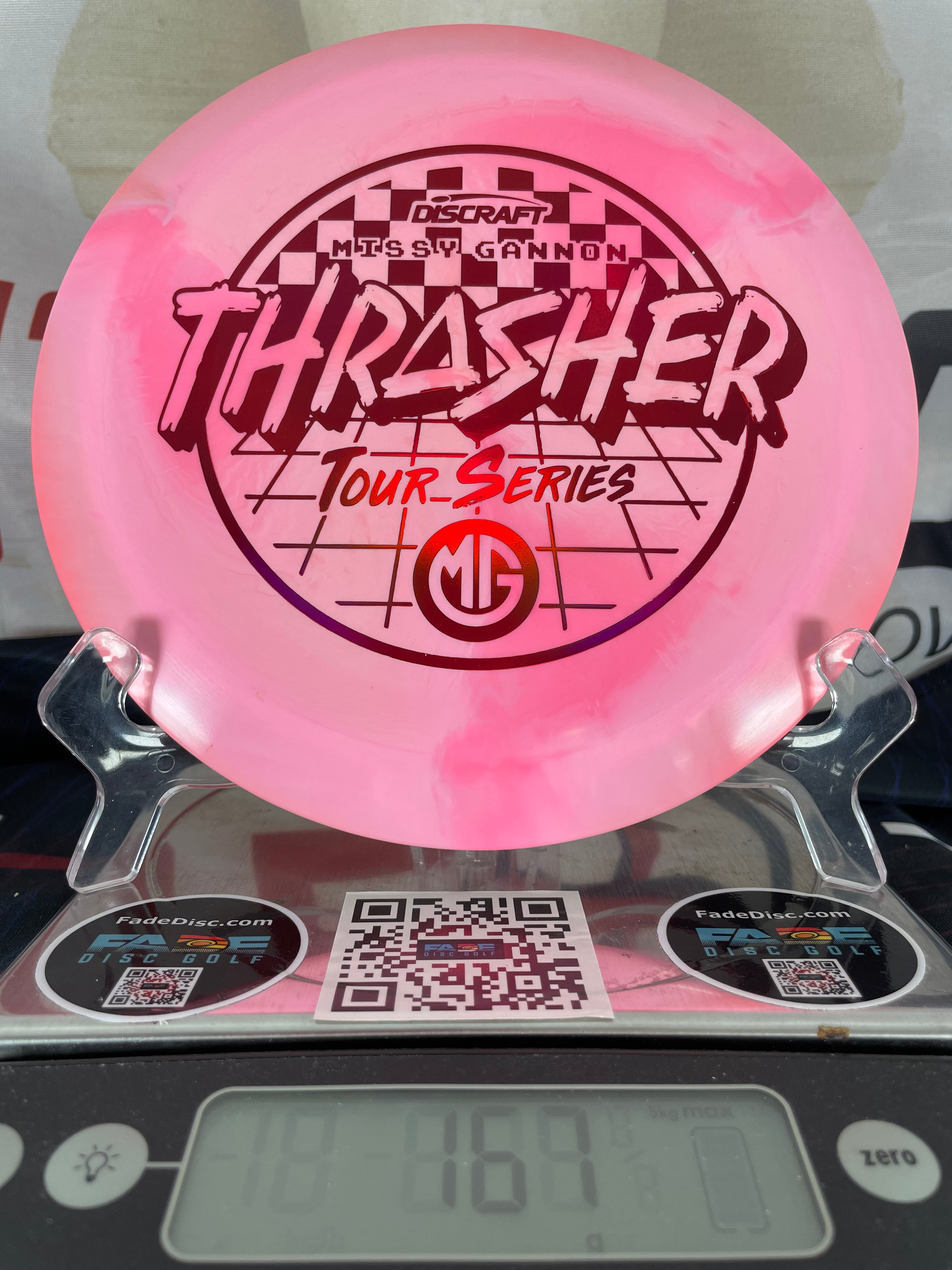 Discraft Thrasher ESP Pink Swirl w/ Red Foil 167g Gannon 2022 Tour Series Distance Driver