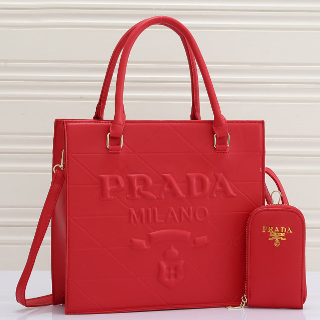 Prada New Hot Sales Women Leather Tote Handbag Shoulder Bag Shopping Bag