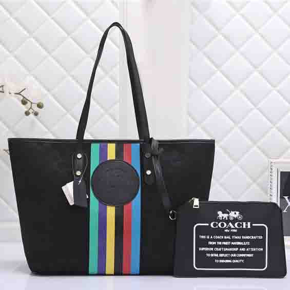 Coach GG Women Shopping Leather Tote Handbag Shoulder Bag Wallet