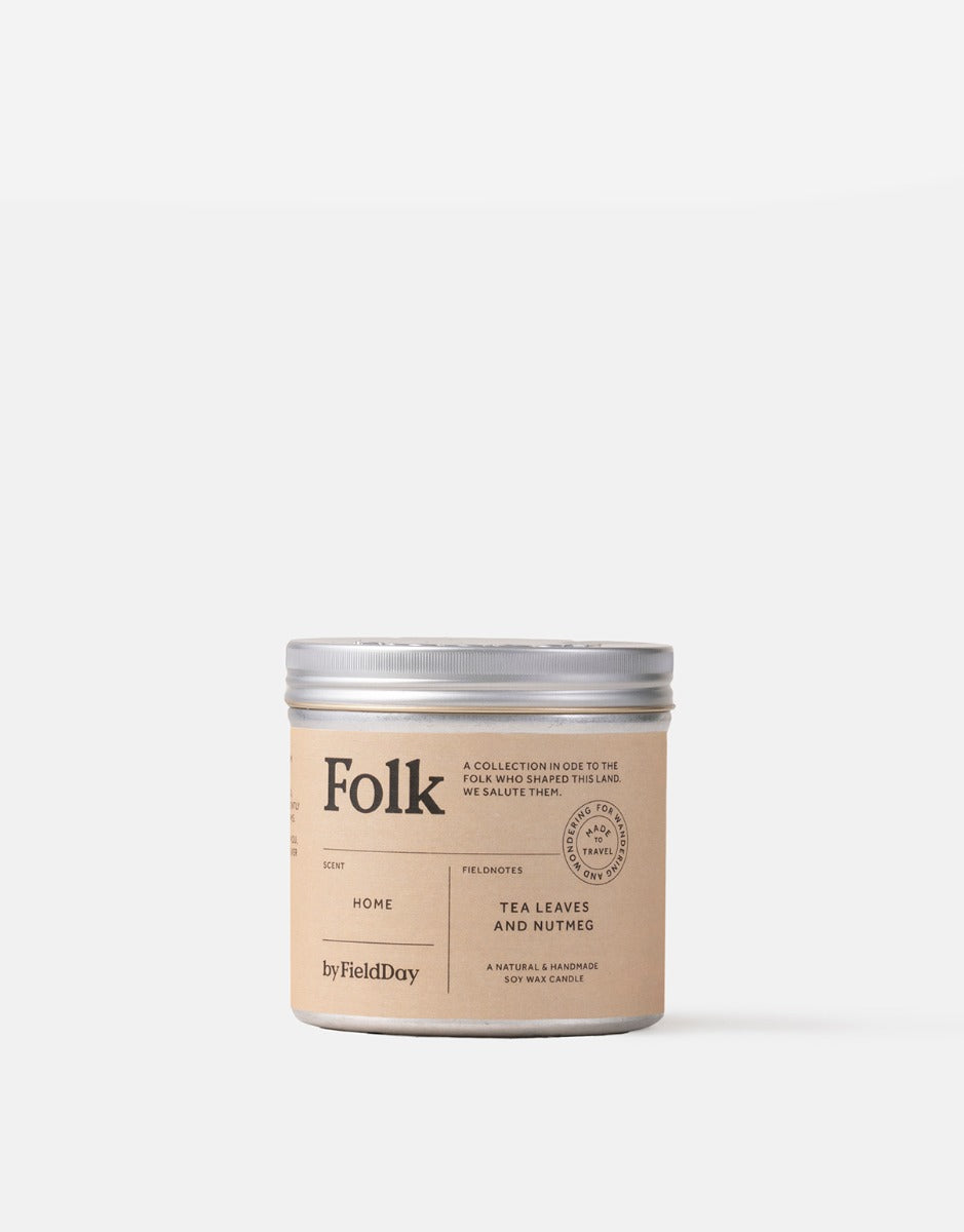 Home Folk Tin Candle