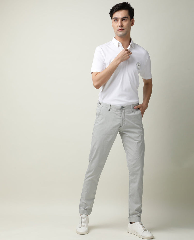 Buy Maxim -Mens Printed Trouser - Grey | Rare Rabbit