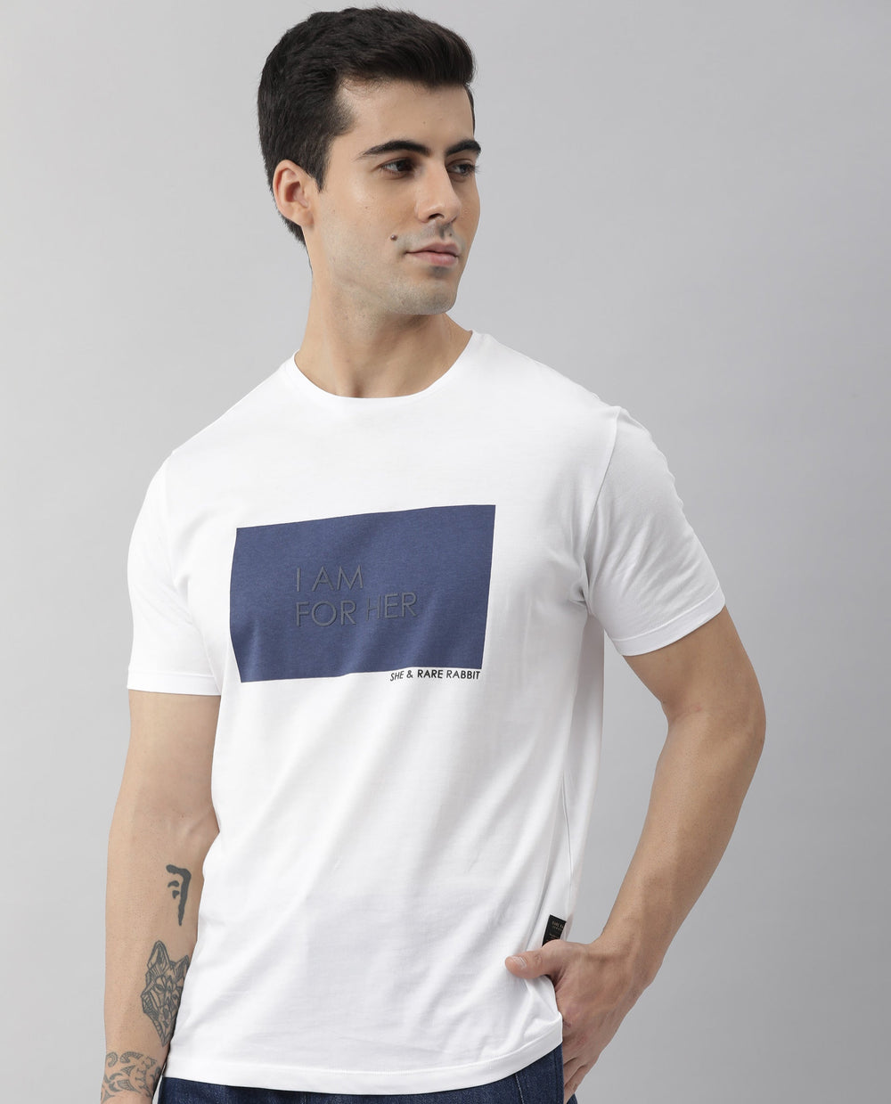 Buy I Am- Mens Graphics T-Shirt - White | Rare Rabbit