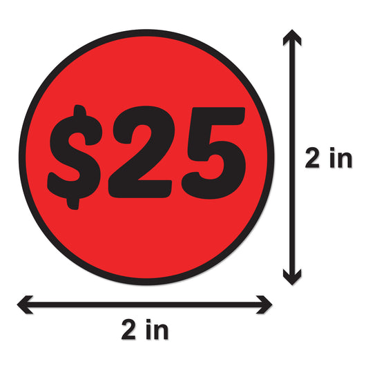 2 inch  Retail & Sales: 2 Dollar Stickers / $2 Dollar Price Stickers –  OfficeSmartLabels