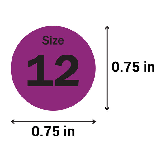 1.25 inch  Shoe & Clothing Size: (2XL) XX-Large Stickers –  OfficeSmartLabels