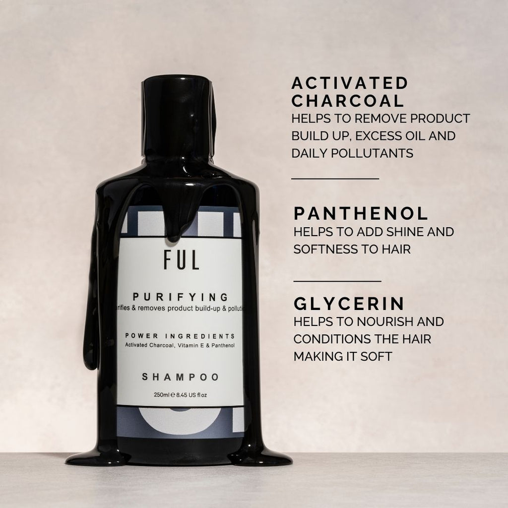 FUL, FUL London, Charcoal In Hair Care, FUL Charcoal Purifying Shampoo, FUL Charcoal Hair Mask, Charcoal